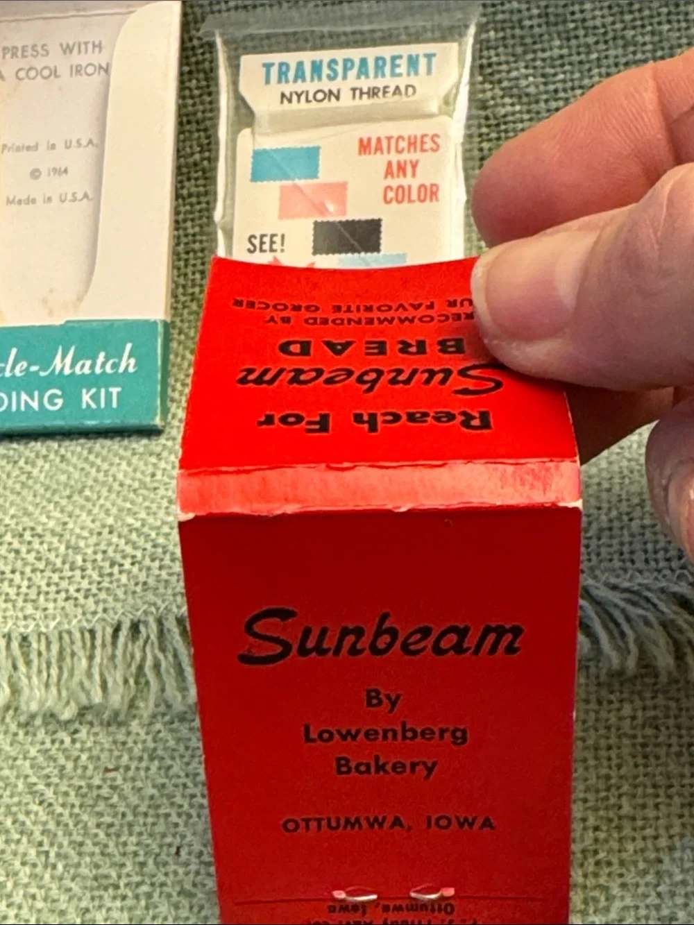 Two Iowa Vintage Advertising Sewing Ephemera